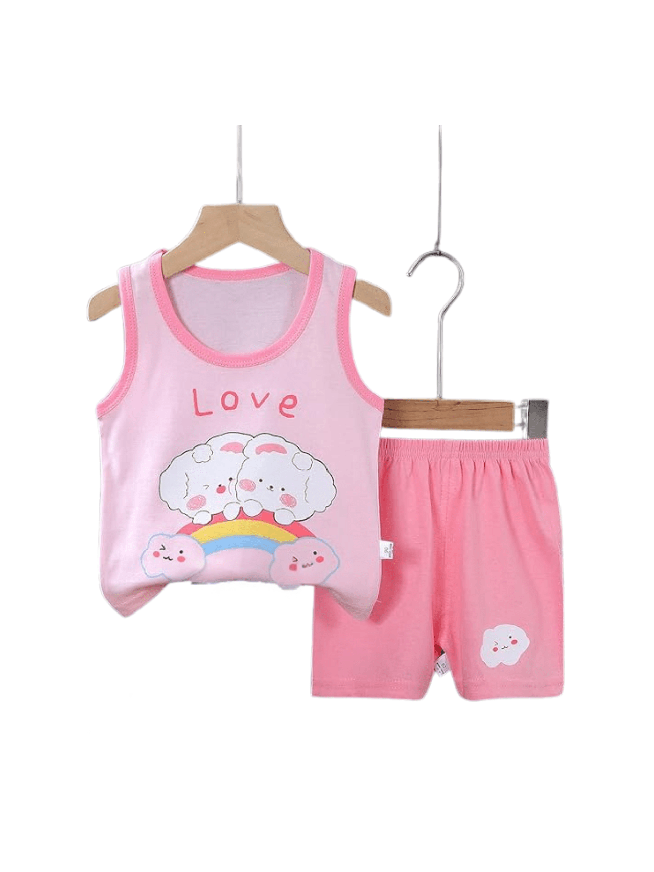 Baby & Kids 2pcs Printed Sleeveless T-shirt & Long Set (3mths - 8yrs) - Childrengoods