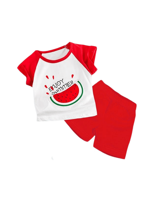 Baby & Kids 2pcs Printed T-shirt Set (3mths - 6yrs) - Childrengoods