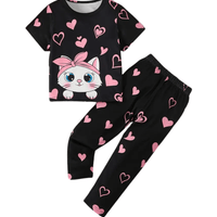 Baby & Kids 2pcs Printed T-shirt Set & Long Pant (3mths - 8yrs) - Childrengoods