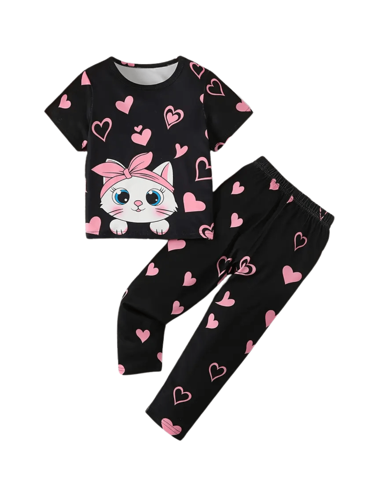 Baby & Kids 2pcs Printed T-shirt Set & Long Pant (3mths - 8yrs) - Childrengoods